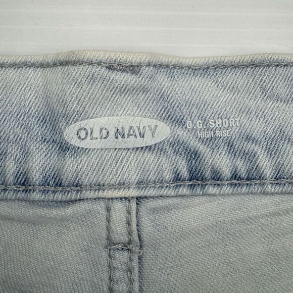 Old Navy High Rise OG Cut Off Denim Jean Shorts Light Wash Size 18 Plus - Picture 3 of 7